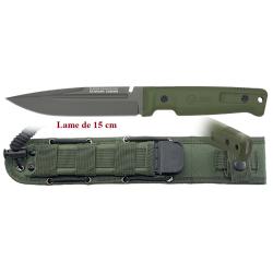 Couteau Tactique vert  K25 lame de 15.00