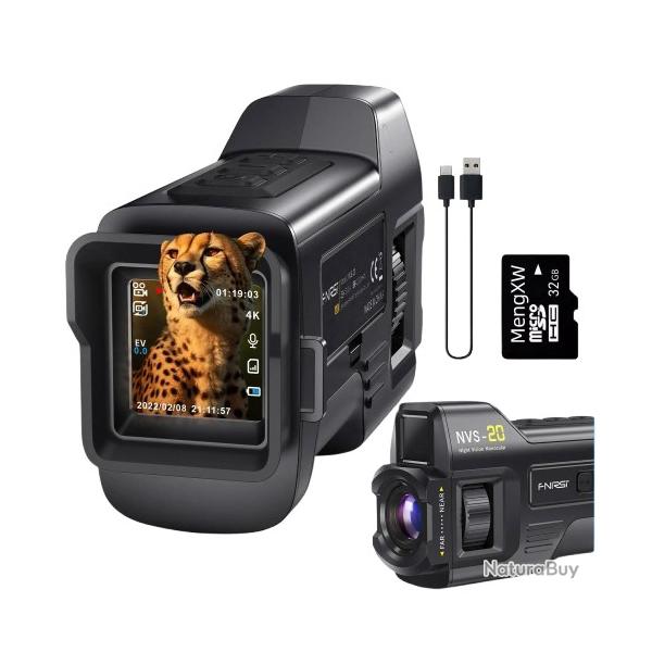 Monoculaire de Vision Nocturne  NVS-20 Vision 4K Zoom Num�rique 6x - Port�e 300 m