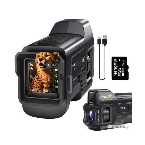 Monoculaire Vision Nocturne Num�rique 4K NVS-20 300 m IR 850 nm 36 MP Zoom 6X Rechargeable USB-C
