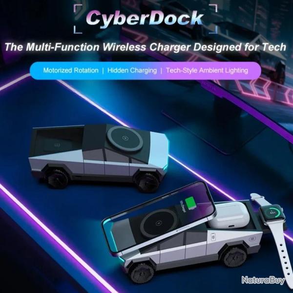 Cybertruck Chargeur sans Fil Magnetique, Couleur: Gris