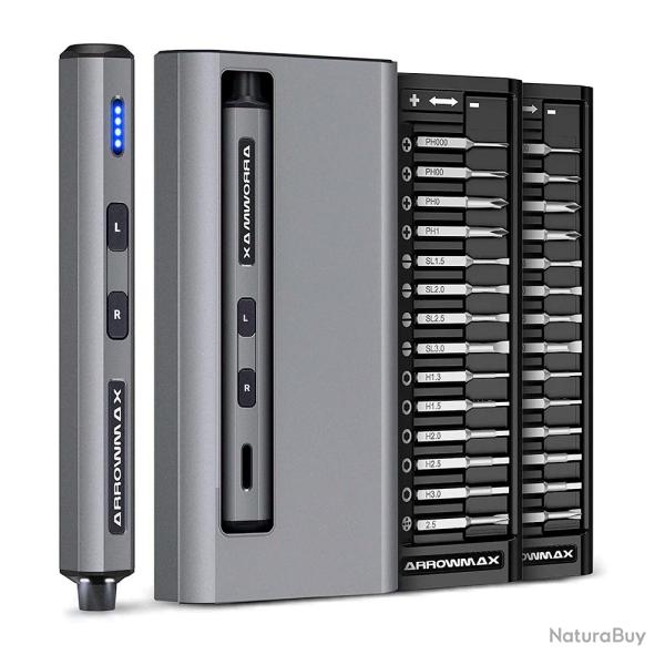 ARROWMAX Mini Tournevis Electrique Rechargeable, Modele: SES MINI