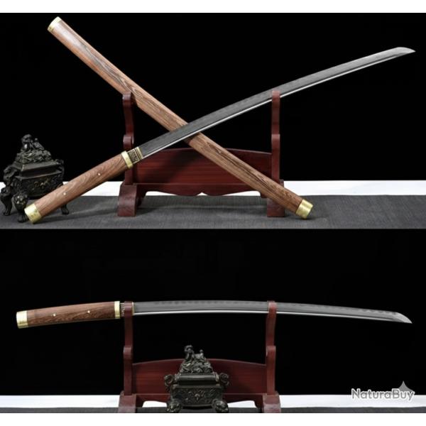 Katana de coupe - style ninjaAcier sup�rieur, trempe diff�renci�e � l'argile