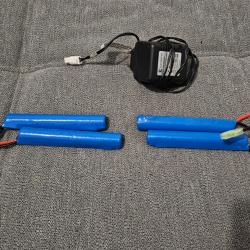 Lot batteries et chargeurs de batterie