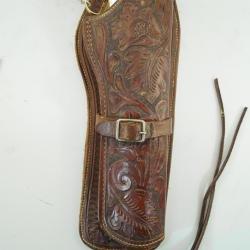 holster cuir  pour poudre noir