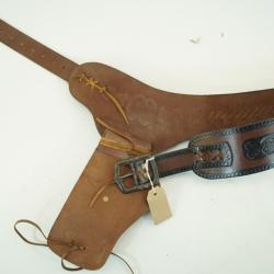 holster cuir pour revolver poudre noir