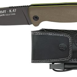 Couteau pliant army micarta K25  avec etui pour ceinture