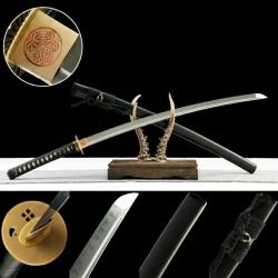 Katana d'exception - Acier T10 tri&eacute;, trempe &agrave; l'argile