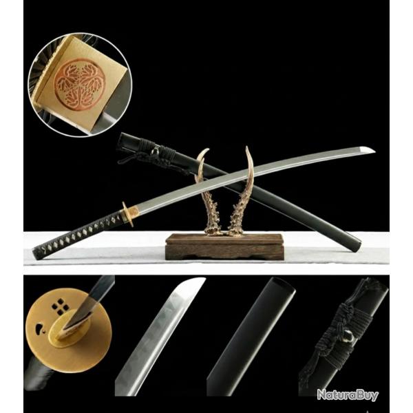 Katana d'exception - Acier T10 tri�, trempe � l'argile