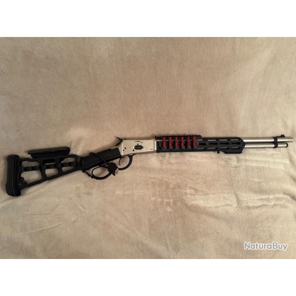 CARABINE A LEVIER SOUS GARDE HUGTEK LVR44 SXN  44 MAG ALU 51CM CROSSE SQUELETTE