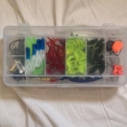 Kit Leurres de P&ecirc;che Complet - Spinnerbaits, Cuill&egrave;res, Vers Souples - Bo&icirc;te Incluse