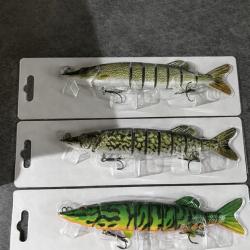 Lot de Leurres Swimbait R&eacute;alistes Articul&eacute;s - Eau Douce et Sal&eacute;e