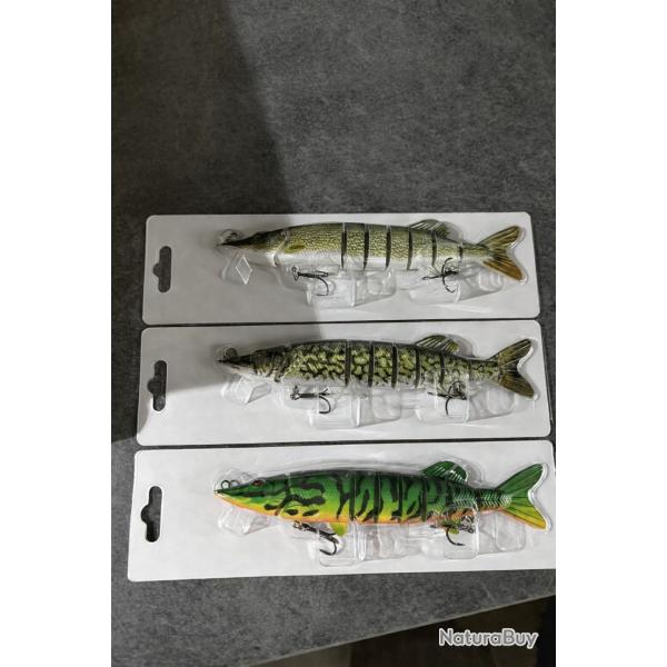 Lot de Leurres Swimbait R�alistes Articul�s - Eau Douce et Sal�e