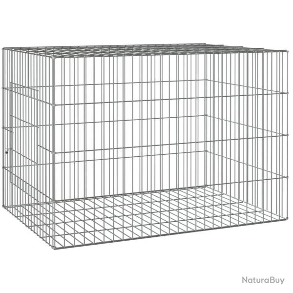 Cage � lapin 78 x 54 x 54 cm Fer galvanis� Argent 02_0041694