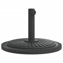 Base de parasol ronde stable ext&eacute;rieure 45 x 31,5 cm motifs &eacute;l&eacute;gants en PE noir 02_0056650