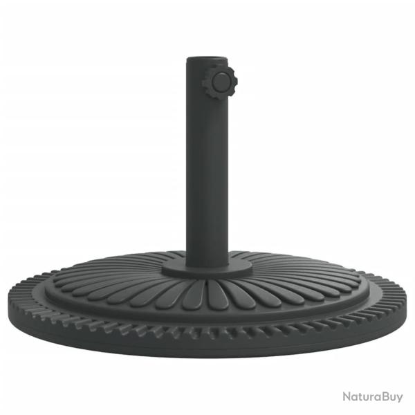 Base de parasol ronde stable ext�rieure 45 x 31,5 cm motifs �l�gants en PE noir 02_0056650