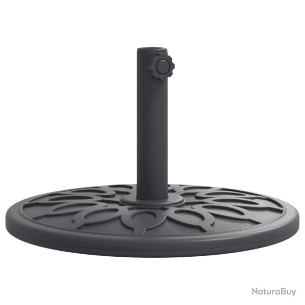 Base de parasol ronde 45 x 31,5 cm 12 kg design �l�gant jardin terrasse en PE noir 02_0056645