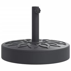 Base de parasol ronde pour m&acirc;ts 38 48 mm 45 x 35,5 cm stabilit&eacute; renforc&eacute;e design intemporel en PE n