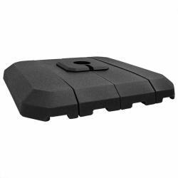 Base de parasol &agrave; bras d&eacute;port&eacute; stable design moderne 98 x 98 x 13 cm en poly&eacute;thyl&egrave;ne noir 02_0058875