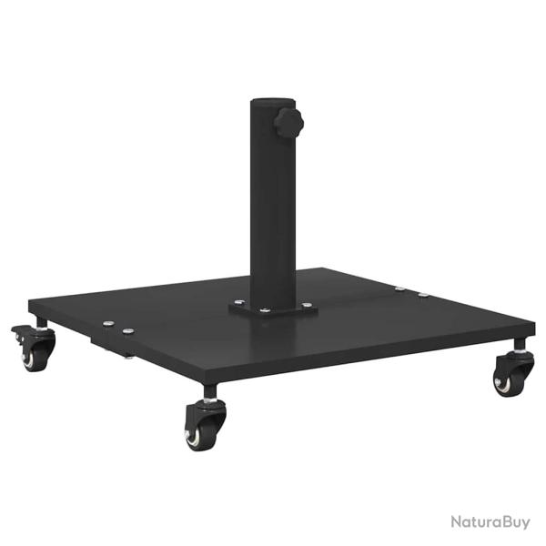 Pied de parasol carr� pratique ext�rieur jardin 45 x 45 x 31,5 cm en acier noir 02_0058926