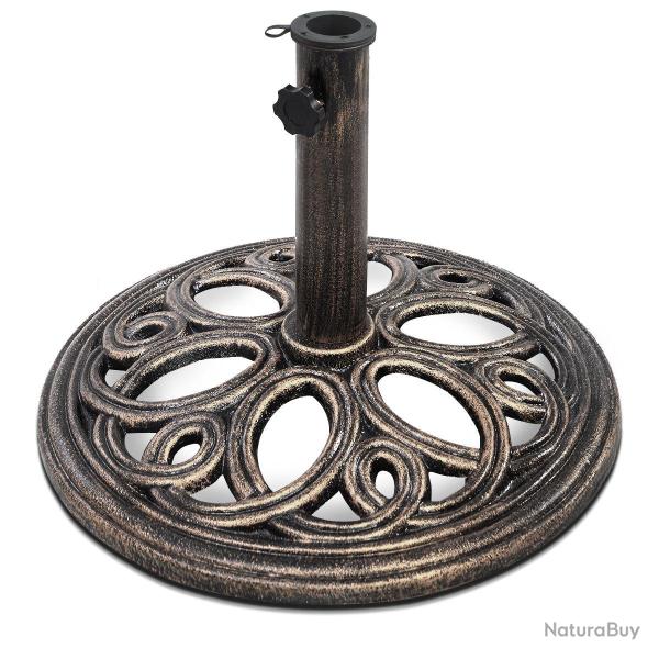 Base de parasol 45 cm diam�tre 32 cm hauteur adaptable et stable design �l�gant en fonte bronze 20_