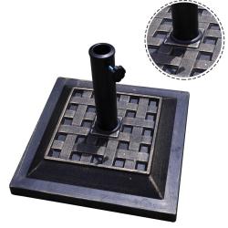 Base de parasol carr&eacute; support pour parapluie ?38mm ou ?48mm 440 x 440 x 330 mm stabilit&eacute; optimale d