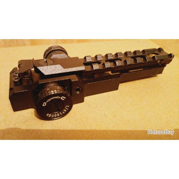 Rail PICATINNY r�glable en �l�vation et d�rive