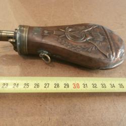 poire a poudre cuivre et laiton