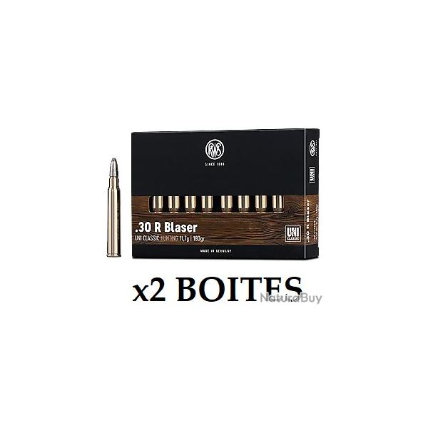 2 Boites de Balles RWS 30R blaser UNI 180gr