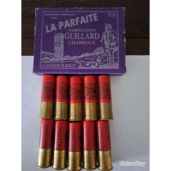 Bo�te de 10 belles cartouches anciennes cal 12, ROTTWEIL  douilles  cartons