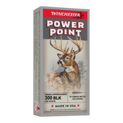 Munitions WINCHESTER cal.300 blackout power point 150gr 9.72g par 20