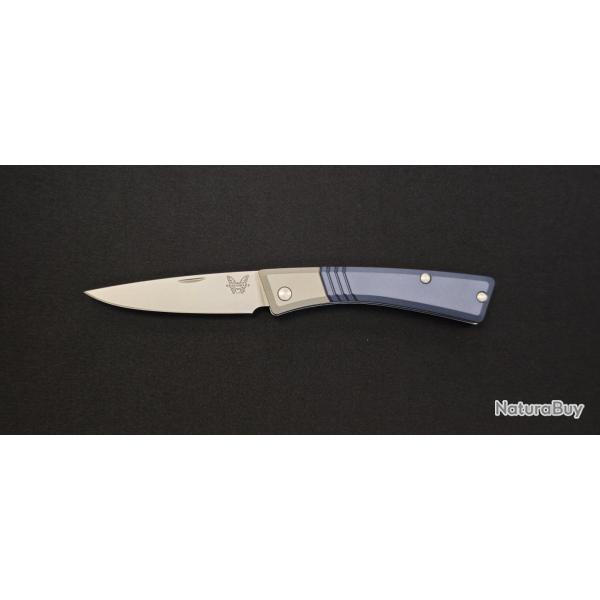 Benchmade Successor 315 - Couteau pliant M390 Ash Gray / Crater Blue