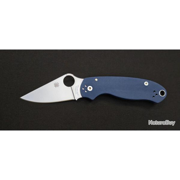 Spyderco Para 3 Cobalt Blue G-10 - Couteau pliant CPM SPY27 de poche - C223GPCBL