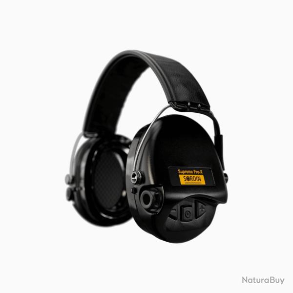 Casque Supreme Pro-X serre-t�te cuir Noir