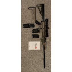 PALLAS BA-15 22LR SILENCIEUX LUNETTE LAMPE SUREFIRE CROSSE POIGNEE TACTIQUE SAC BLACKHAWK COYOTE