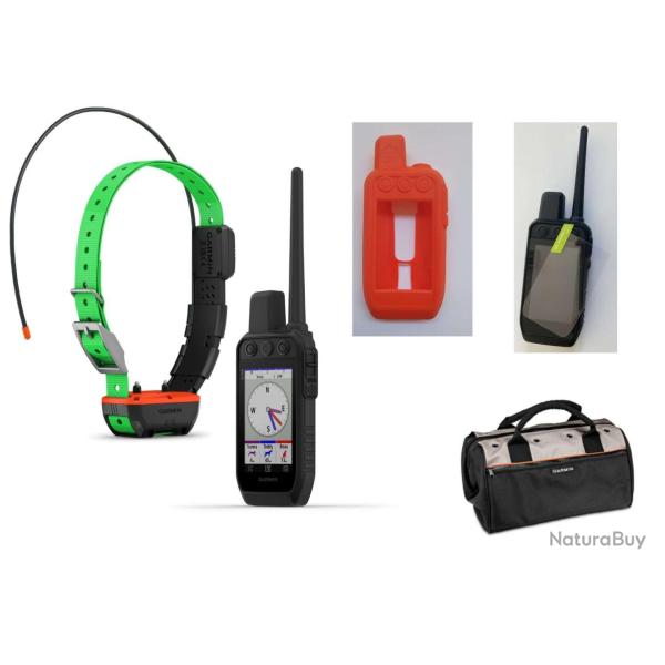 Garmin pack Alpha 300F avec collier TT25 + coque silicone + verre tremp� + sac