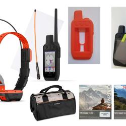Garmin pack Alpha 300F avec collier T20 + coque silicone + verre tremp&eacute; + sac + carte topo 1/4 de Fr