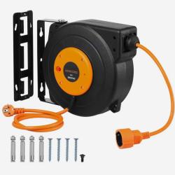 Enrouleur de c&acirc;ble &Eacute;lectrique extension r&eacute;tractable, 15 m, 1000 W