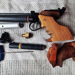 Pistolet comp&eacute;tition Walther CP2 au CO2 & sparklet 12g cal 4.5mm diabolo droitier OU gaucher