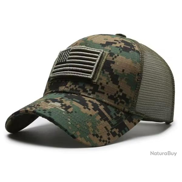 Casquette Camo Drapeau Am�ricain Scratch...ENCHERE 1 EURO