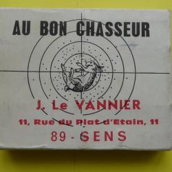 REF 42 - BO&Icirc;TE DE CARTOUCHES DE CHASSE ANCIENNES ILLUSTREES - CAL 12 - AU BON CHASSEUR - Plomb 4