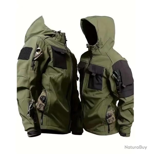 Veste Tactique Softshell N�oprene Verte