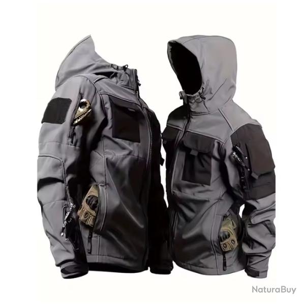 Veste Tactique Softshell N�oprene Grise
