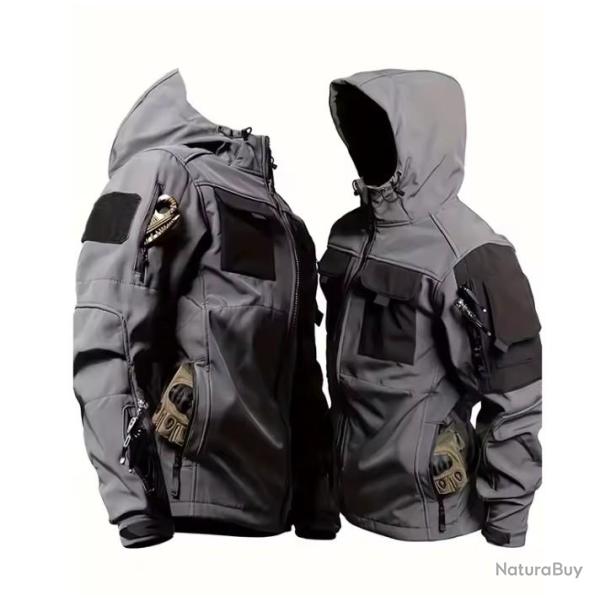 Veste Tactique Softshell N�oprene Grise