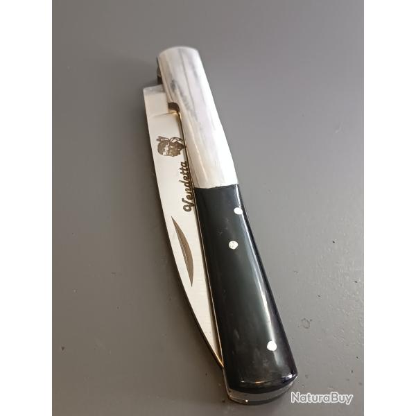 COUTEAU VENDETTA CORSE, manche corne, guilloch�
