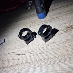 Colliers montage HAUT 25.4mm pour queue d'arronde 11mm