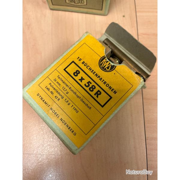 Lot de douilles pour rechargement calibre 8x58R