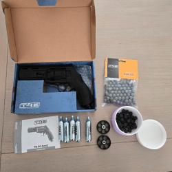 Revolver de defense Umarex T4E TR50L gen2 cal.50 13joules avec 2 barillets sup  + billes + co2