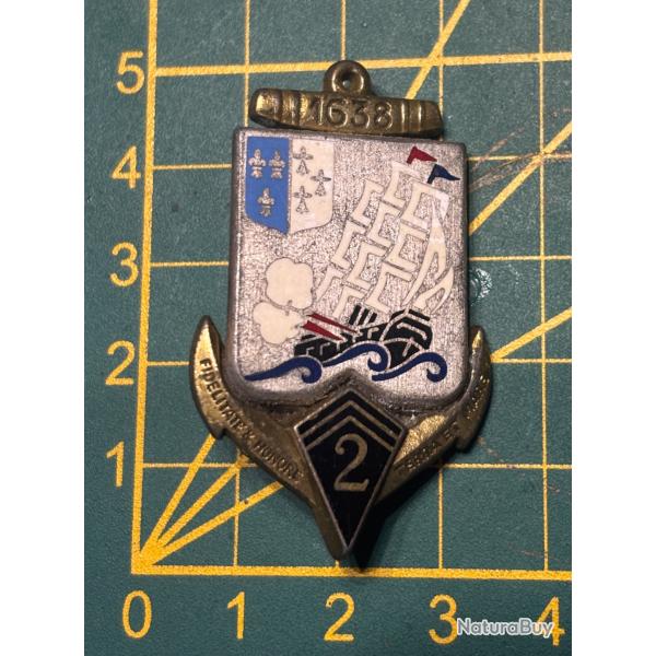 Insigne 2eme R�giment d'infanterie Colonial