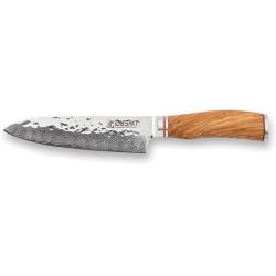 Couteau Japonais Santoku Wusaki Damas - Couteau Santoku alv&eacute;ol&eacute;