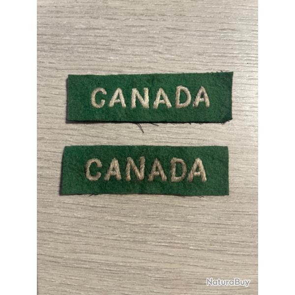 une paire d'attributs CANADA ww2